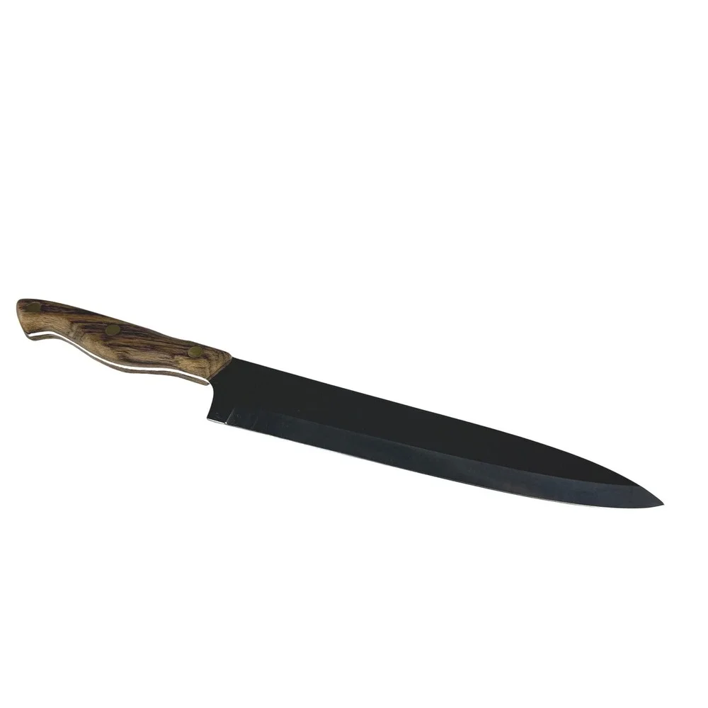 Vintage Lifetime Cutlery Jet-Cut Chef Knife Stainless Japan 400 Wood Handle 14